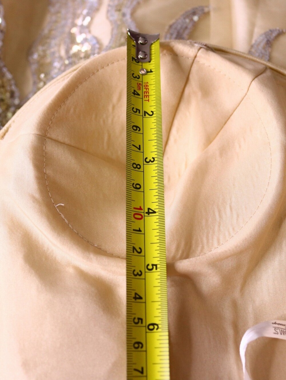 NWT Tony Bowls Gold Sequin Formal Gown Sz 10 Prom Wedding Pageant - Picture 12 of 16